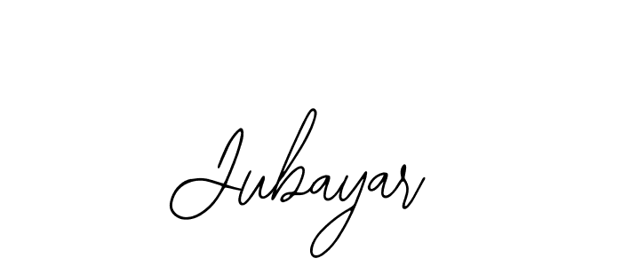 You should practise on your own different ways (Bearetta-2O07w) to write your name (Jubayar) in signature. don't let someone else do it for you. Jubayar signature style 12 images and pictures png