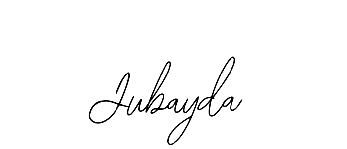 if you are searching for the best signature style for your name Jubayda. so please give up your signature search. here we have designed multiple signature styles  using Bearetta-2O07w. Jubayda signature style 12 images and pictures png