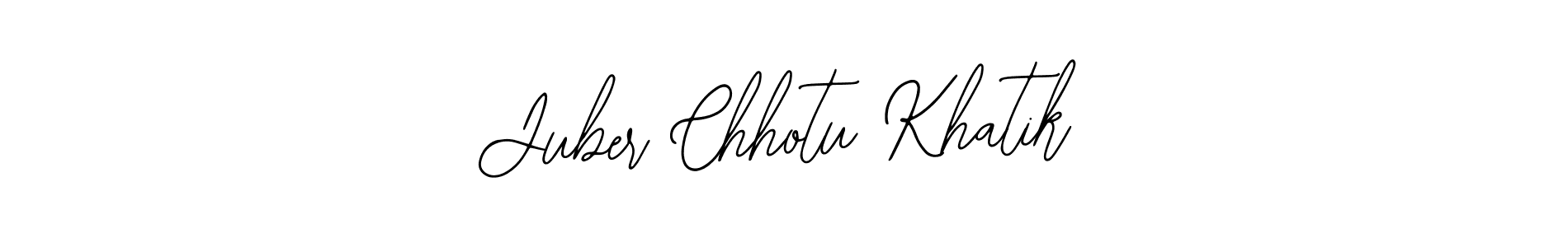 Design your own signature with our free online signature maker. With this signature software, you can create a handwritten (Bearetta-2O07w) signature for name Juber Chhotu Khatik. Juber Chhotu Khatik signature style 12 images and pictures png