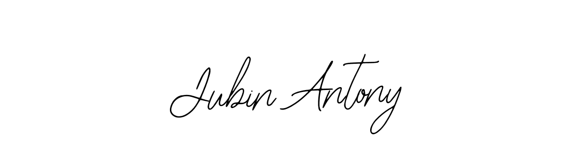 How to make Jubin Antony name signature. Use Bearetta-2O07w style for creating short signs online. This is the latest handwritten sign. Jubin Antony signature style 12 images and pictures png