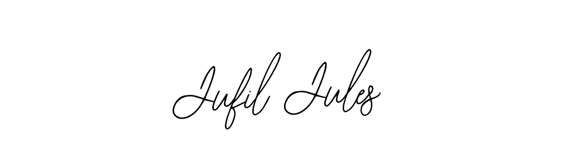 Use a signature maker to create a handwritten signature online. With this signature software, you can design (Bearetta-2O07w) your own signature for name Jufil Jules. Jufil Jules signature style 12 images and pictures png