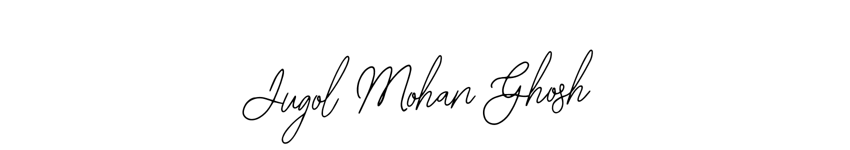 You should practise on your own different ways (Bearetta-2O07w) to write your name (Jugol Mohan Ghosh) in signature. don't let someone else do it for you. Jugol Mohan Ghosh signature style 12 images and pictures png