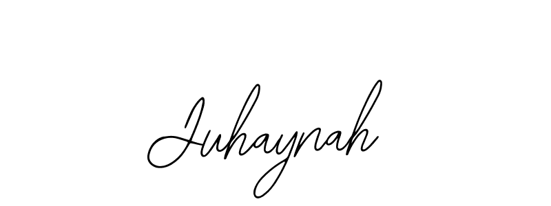 How to make Juhaynah name signature. Use Bearetta-2O07w style for creating short signs online. This is the latest handwritten sign. Juhaynah signature style 12 images and pictures png