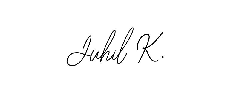 Also we have Juhil K. name is the best signature style. Create professional handwritten signature collection using Bearetta-2O07w autograph style. Juhil K. signature style 12 images and pictures png