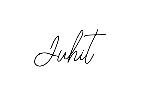 How to make Juhit name signature. Use Bearetta-2O07w style for creating short signs online. This is the latest handwritten sign. Juhit signature style 12 images and pictures png