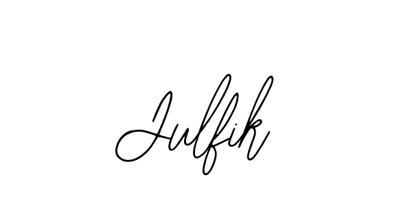 How to make Julfik name signature. Use Bearetta-2O07w style for creating short signs online. This is the latest handwritten sign. Julfik signature style 12 images and pictures png