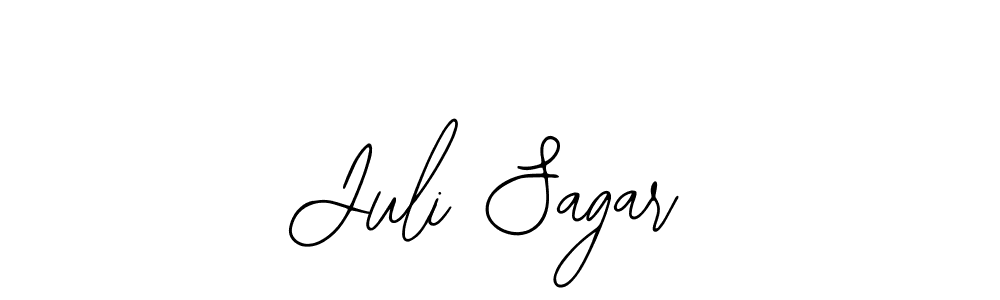 You should practise on your own different ways (Bearetta-2O07w) to write your name (Juli Sagar) in signature. don't let someone else do it for you. Juli Sagar signature style 12 images and pictures png