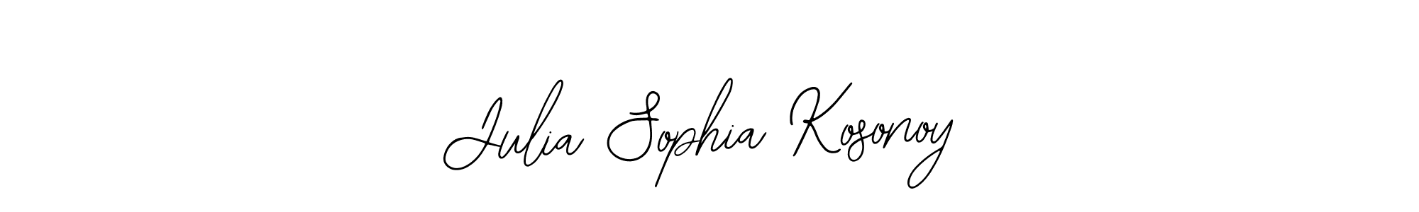 How to make Julia Sophia Kosonoy name signature. Use Bearetta-2O07w style for creating short signs online. This is the latest handwritten sign. Julia Sophia Kosonoy signature style 12 images and pictures png