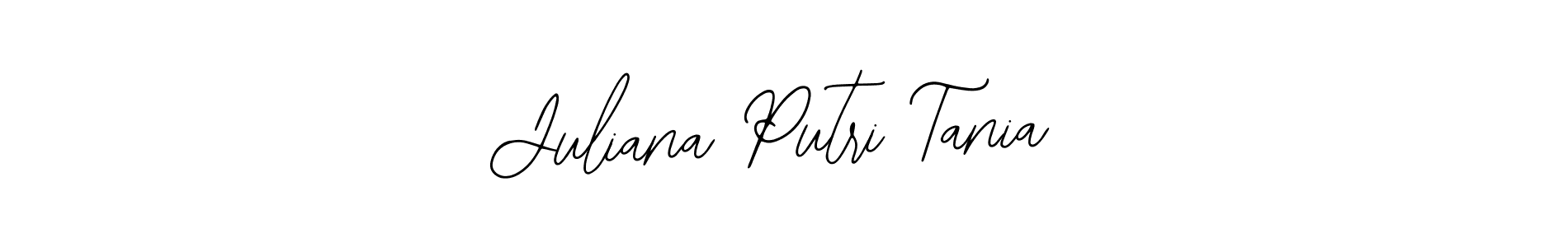 Bearetta-2O07w is a professional signature style that is perfect for those who want to add a touch of class to their signature. It is also a great choice for those who want to make their signature more unique. Get Juliana Putri Tania name to fancy signature for free. Juliana Putri Tania signature style 12 images and pictures png