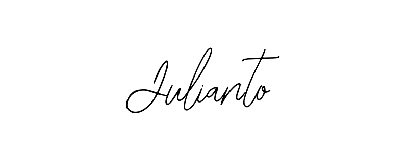 Design your own signature with our free online signature maker. With this signature software, you can create a handwritten (Bearetta-2O07w) signature for name Julianto. Julianto signature style 12 images and pictures png