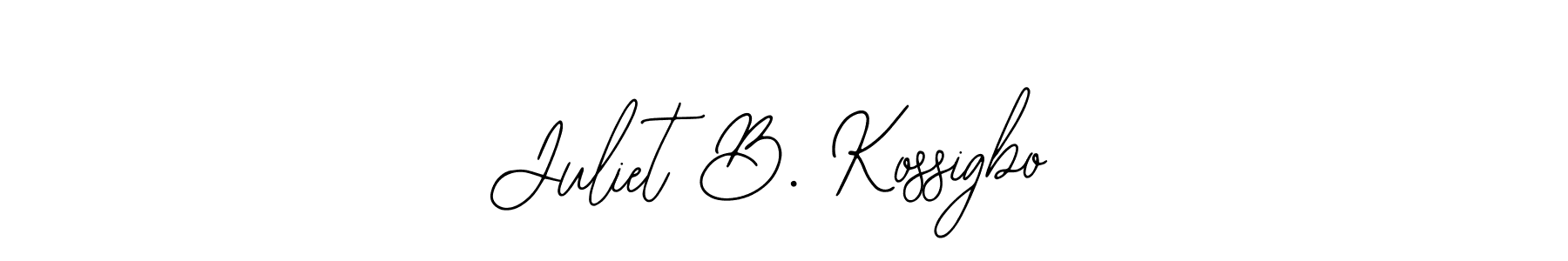 Juliet B. Kossigbo stylish signature style. Best Handwritten Sign (Bearetta-2O07w) for my name. Handwritten Signature Collection Ideas for my name Juliet B. Kossigbo. Juliet B. Kossigbo signature style 12 images and pictures png