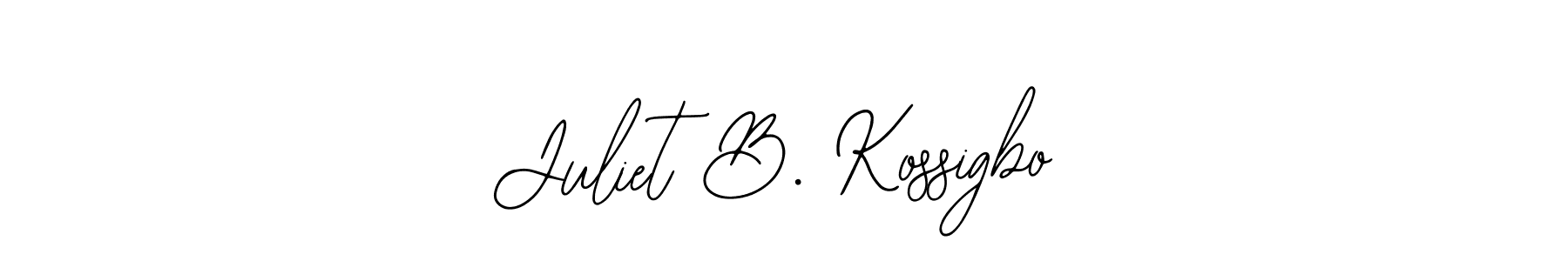 Make a short Juliet B. Kossigbo signature style. Manage your documents anywhere anytime using Bearetta-2O07w. Create and add eSignatures, submit forms, share and send files easily. Juliet B. Kossigbo signature style 12 images and pictures png