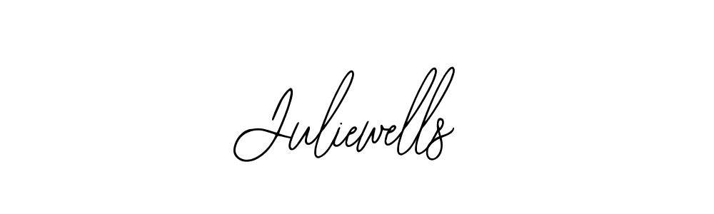 How to make Juliewells name signature. Use Bearetta-2O07w style for creating short signs online. This is the latest handwritten sign. Juliewells signature style 12 images and pictures png