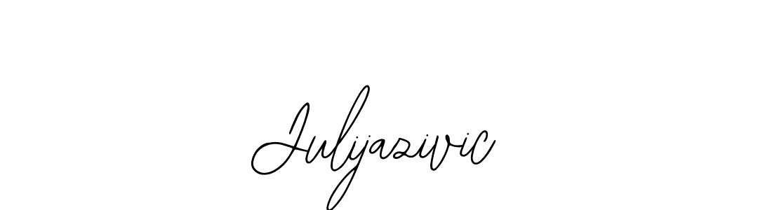 Use a signature maker to create a handwritten signature online. With this signature software, you can design (Bearetta-2O07w) your own signature for name Julijazivic. Julijazivic signature style 12 images and pictures png