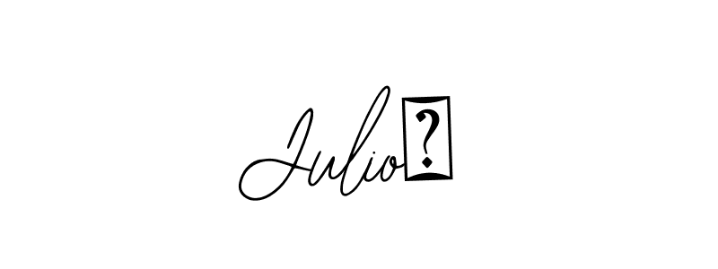 You should practise on your own different ways (Bearetta-2O07w) to write your name (Julio♡) in signature. don't let someone else do it for you. Julio♡ signature style 12 images and pictures png