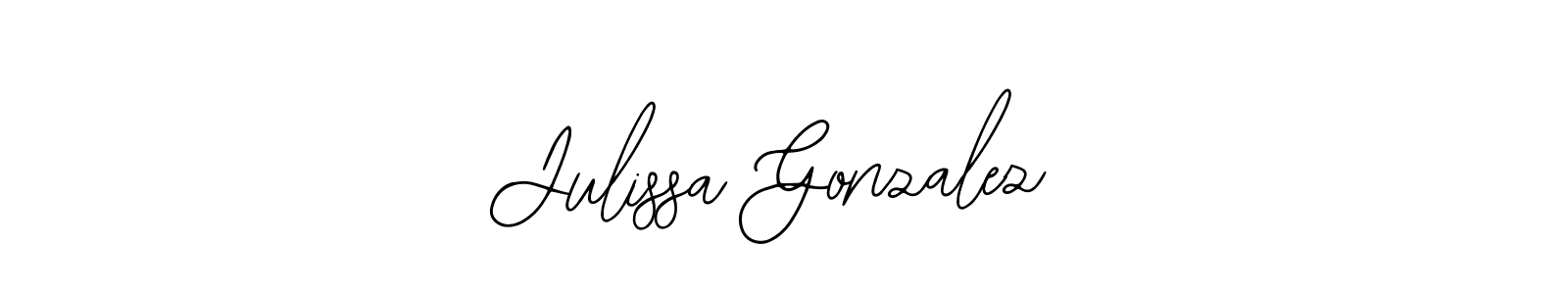 You should practise on your own different ways (Bearetta-2O07w) to write your name (Julissa Gonzalez) in signature. don't let someone else do it for you. Julissa Gonzalez signature style 12 images and pictures png