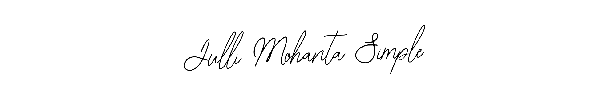 Bearetta-2O07w is a professional signature style that is perfect for those who want to add a touch of class to their signature. It is also a great choice for those who want to make their signature more unique. Get Julli Mohanta Simple name to fancy signature for free. Julli Mohanta Simple signature style 12 images and pictures png