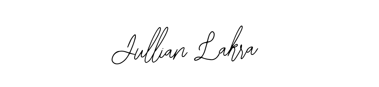 The best way (Bearetta-2O07w) to make a short signature is to pick only two or three words in your name. The name Jullian Lakra include a total of six letters. For converting this name. Jullian Lakra signature style 12 images and pictures png