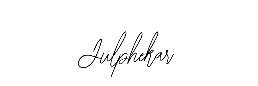 You should practise on your own different ways (Bearetta-2O07w) to write your name (Julphekar) in signature. don't let someone else do it for you. Julphekar signature style 12 images and pictures png