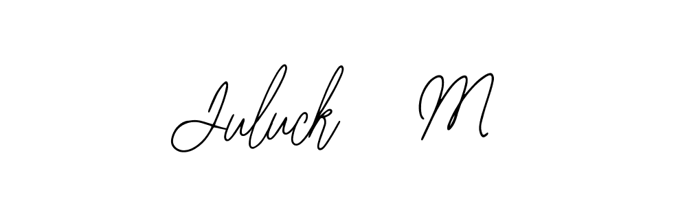 You can use this online signature creator to create a handwritten signature for the name Juluck   M. This is the best online autograph maker. Juluck   M signature style 12 images and pictures png