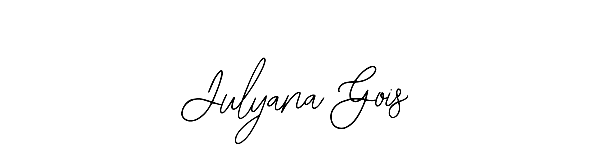 You should practise on your own different ways (Bearetta-2O07w) to write your name (Julyana Gois) in signature. don't let someone else do it for you. Julyana Gois signature style 12 images and pictures png