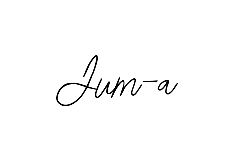 Use a signature maker to create a handwritten signature online. With this signature software, you can design (Bearetta-2O07w) your own signature for name Jum-a. Jum-a signature style 12 images and pictures png