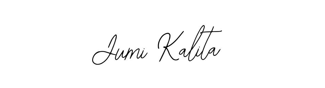 Use a signature maker to create a handwritten signature online. With this signature software, you can design (Bearetta-2O07w) your own signature for name Jumi Kalita. Jumi Kalita signature style 12 images and pictures png