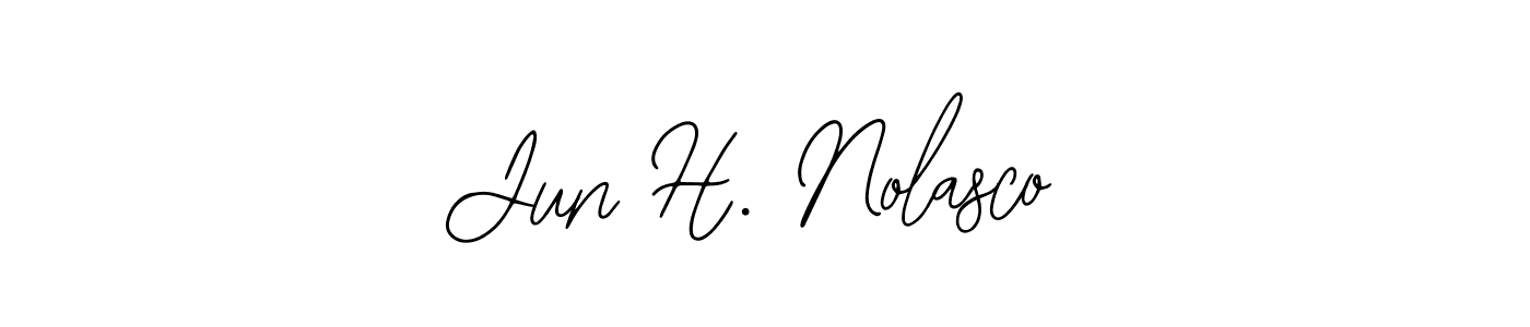 How to Draw Jun H. Nolasco signature style? Bearetta-2O07w is a latest design signature styles for name Jun H. Nolasco. Jun H. Nolasco signature style 12 images and pictures png