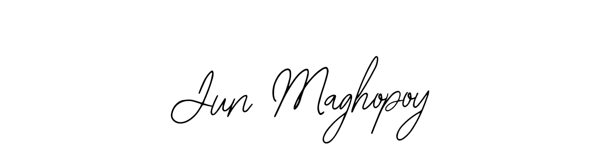 Make a beautiful signature design for name Jun Maghopoy. Use this online signature maker to create a handwritten signature for free. Jun Maghopoy signature style 12 images and pictures png
