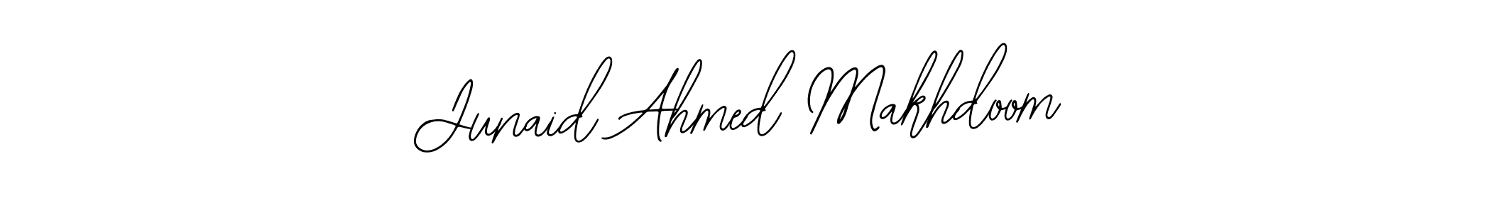 You should practise on your own different ways (Bearetta-2O07w) to write your name (Junaid Ahmed Makhdoom) in signature. don't let someone else do it for you. Junaid Ahmed Makhdoom signature style 12 images and pictures png