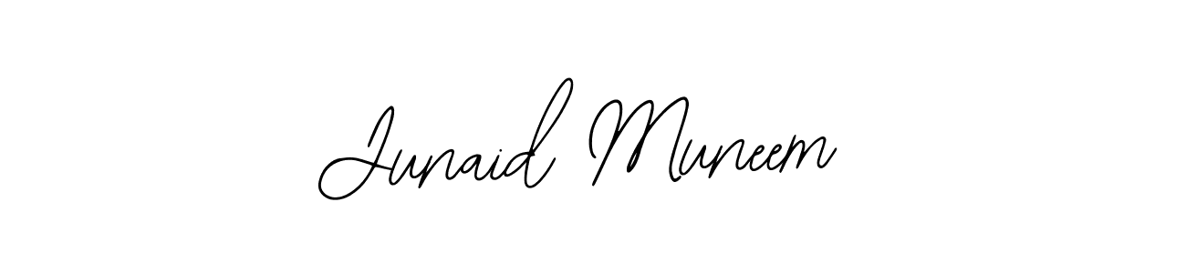 Use a signature maker to create a handwritten signature online. With this signature software, you can design (Bearetta-2O07w) your own signature for name Junaid Muneem. Junaid Muneem signature style 12 images and pictures png