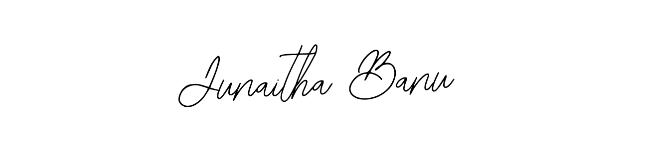 Bearetta-2O07w is a professional signature style that is perfect for those who want to add a touch of class to their signature. It is also a great choice for those who want to make their signature more unique. Get Junaitha Banu name to fancy signature for free. Junaitha Banu signature style 12 images and pictures png