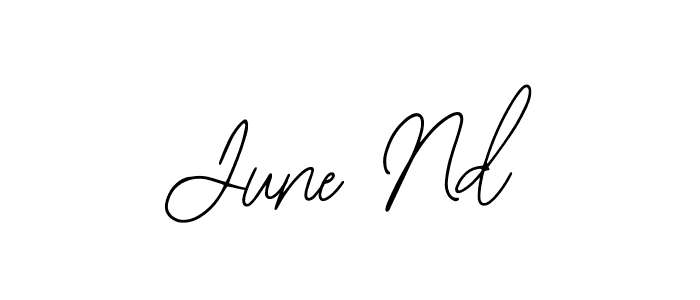 It looks lik you need a new signature style for name June Nd. Design unique handwritten (Bearetta-2O07w) signature with our free signature maker in just a few clicks. June Nd signature style 12 images and pictures png