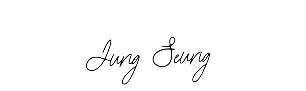 The best way (Bearetta-2O07w) to make a short signature is to pick only two or three words in your name. The name Jung Seung include a total of six letters. For converting this name. Jung Seung signature style 12 images and pictures png