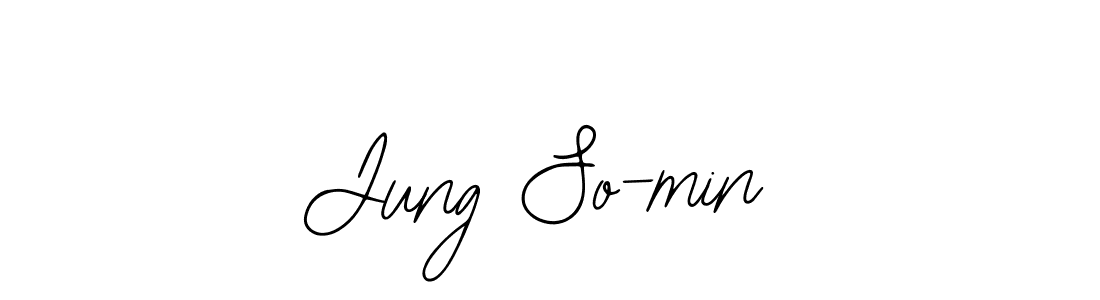 How to make Jung So-min name signature. Use Bearetta-2O07w style for creating short signs online. This is the latest handwritten sign. Jung So-min signature style 12 images and pictures png