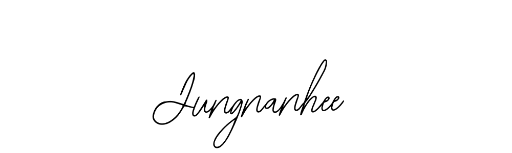 The best way (Bearetta-2O07w) to make a short signature is to pick only two or three words in your name. The name Jungnanhee include a total of six letters. For converting this name. Jungnanhee signature style 12 images and pictures png