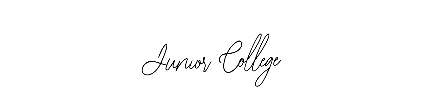 if you are searching for the best signature style for your name Junior College. so please give up your signature search. here we have designed multiple signature styles  using Bearetta-2O07w. Junior College signature style 12 images and pictures png