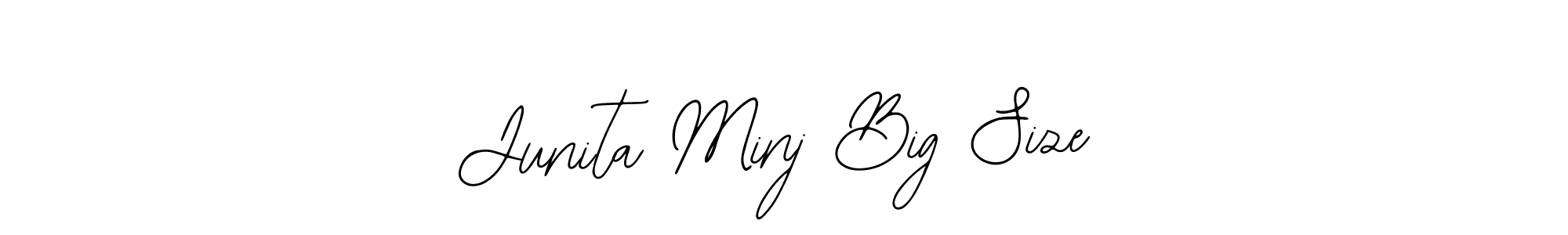 Make a beautiful signature design for name Junita Minj Big Size. With this signature (Bearetta-2O07w) style, you can create a handwritten signature for free. Junita Minj Big Size signature style 12 images and pictures png