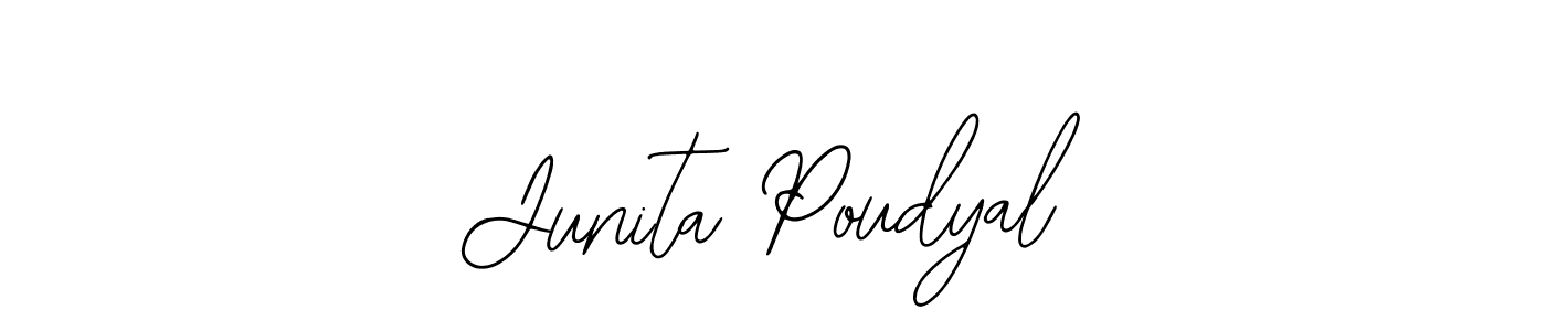 Also we have Junita Poudyal name is the best signature style. Create professional handwritten signature collection using Bearetta-2O07w autograph style. Junita Poudyal signature style 12 images and pictures png