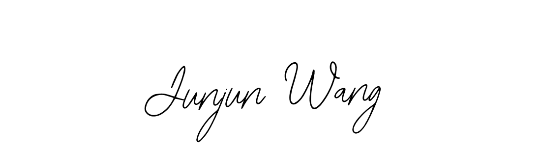 The best way (Bearetta-2O07w) to make a short signature is to pick only two or three words in your name. The name Junjun Wang include a total of six letters. For converting this name. Junjun Wang signature style 12 images and pictures png