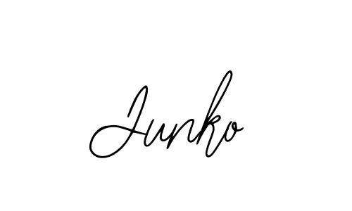 Design your own signature with our free online signature maker. With this signature software, you can create a handwritten (Bearetta-2O07w) signature for name Junko. Junko signature style 12 images and pictures png