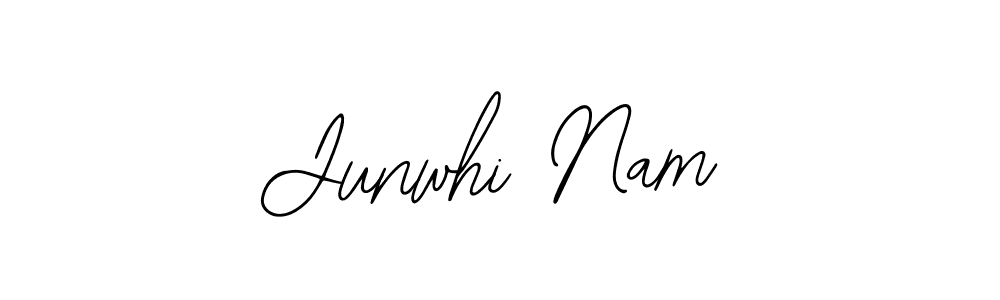 Use a signature maker to create a handwritten signature online. With this signature software, you can design (Bearetta-2O07w) your own signature for name Junwhi Nam. Junwhi Nam signature style 12 images and pictures png
