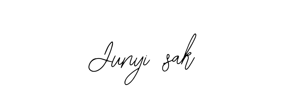 Design your own signature with our free online signature maker. With this signature software, you can create a handwritten (Bearetta-2O07w) signature for name Junyi .sak. Junyi .sak signature style 12 images and pictures png