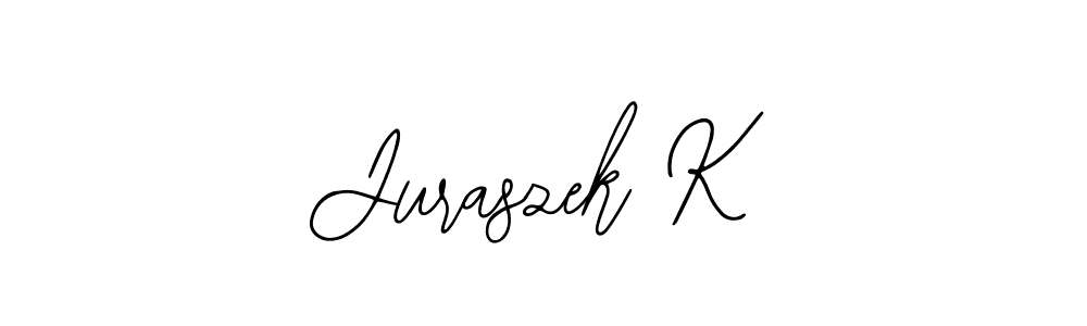 Use a signature maker to create a handwritten signature online. With this signature software, you can design (Bearetta-2O07w) your own signature for name Juraszek K. Juraszek K signature style 12 images and pictures png