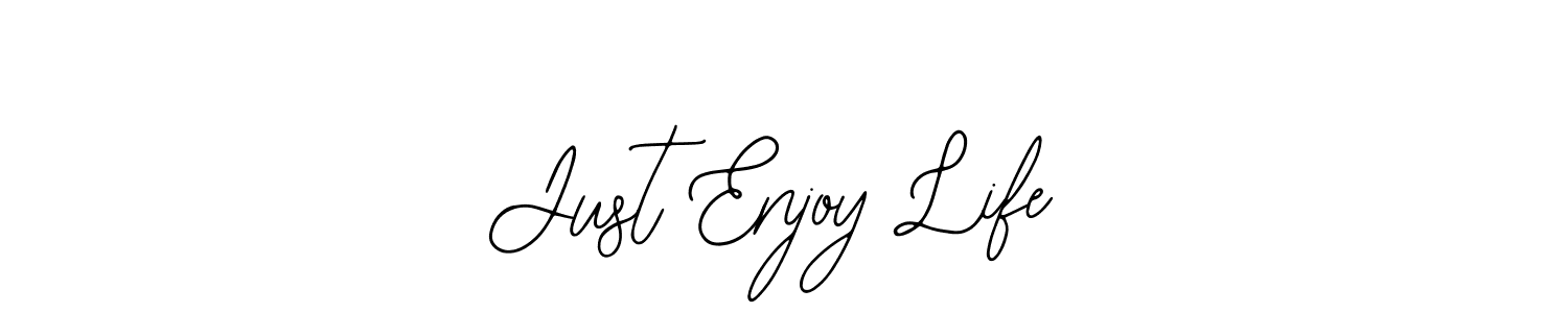 Bearetta-2O07w is a professional signature style that is perfect for those who want to add a touch of class to their signature. It is also a great choice for those who want to make their signature more unique. Get Just Enjoy Life name to fancy signature for free. Just Enjoy Life signature style 12 images and pictures png