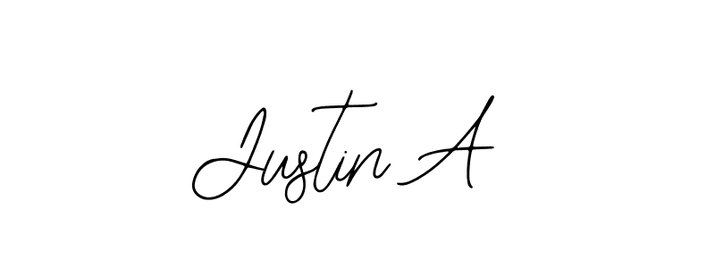 Use a signature maker to create a handwritten signature online. With this signature software, you can design (Bearetta-2O07w) your own signature for name Justin A. Justin A signature style 12 images and pictures png