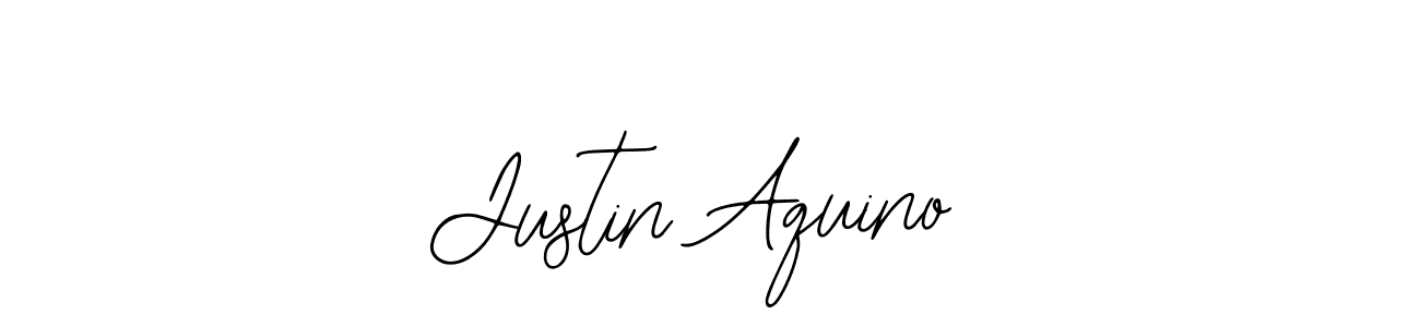 Use a signature maker to create a handwritten signature online. With this signature software, you can design (Bearetta-2O07w) your own signature for name Justin Aquino. Justin Aquino signature style 12 images and pictures png