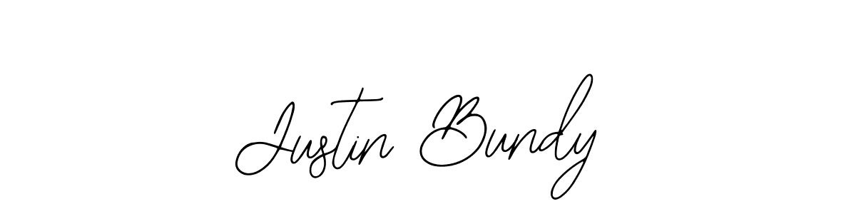 You should practise on your own different ways (Bearetta-2O07w) to write your name (Justin Bundy) in signature. don't let someone else do it for you. Justin Bundy signature style 12 images and pictures png