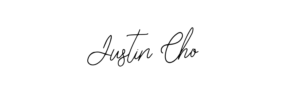 You should practise on your own different ways (Bearetta-2O07w) to write your name (Justin Cho) in signature. don't let someone else do it for you. Justin Cho signature style 12 images and pictures png