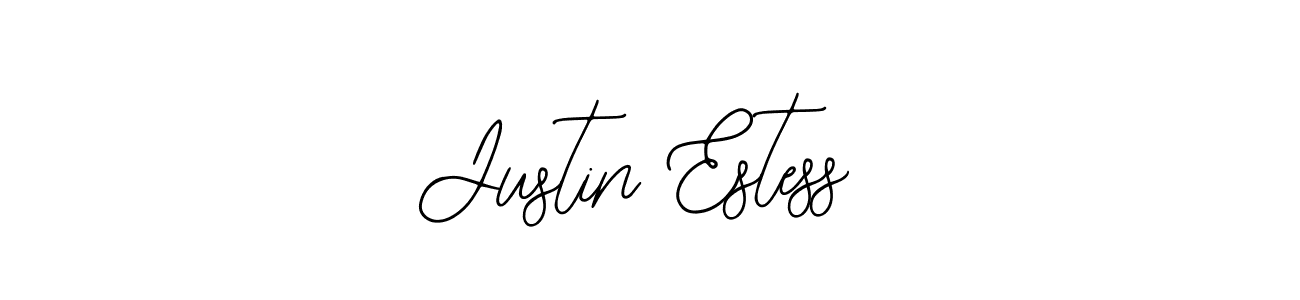 How to make Justin Estess name signature. Use Bearetta-2O07w style for creating short signs online. This is the latest handwritten sign. Justin Estess signature style 12 images and pictures png